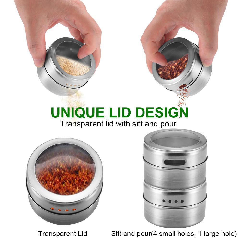 Stainless Steel Spice Jars